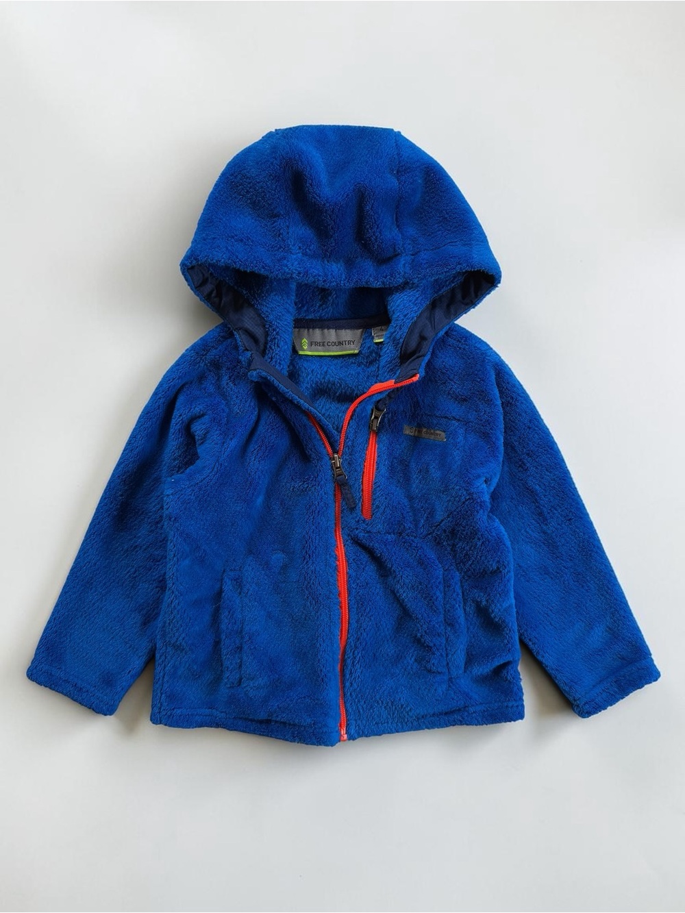FREE COUNTRY EUC Vibrant Cobalt Blue Cozy Zip Up Fleece